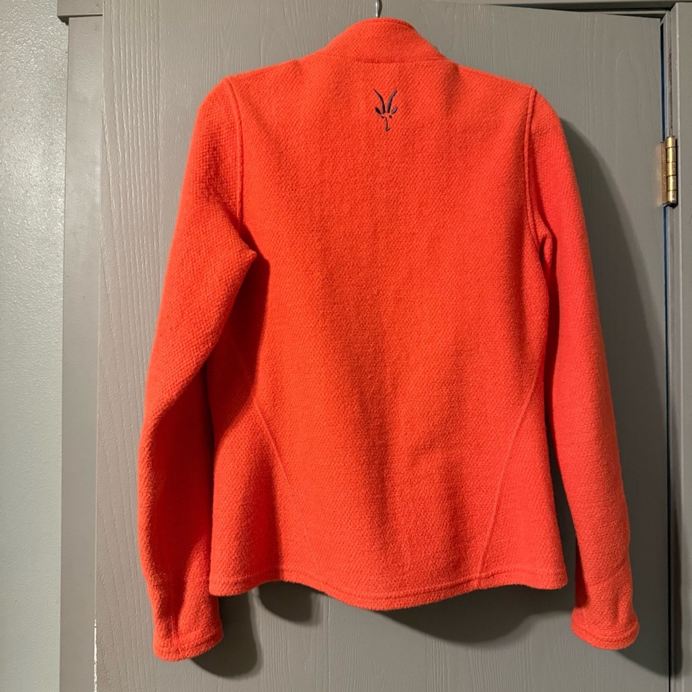 Ibex 100% Merino Wool Gorgeous Coral Orange Jacket - Picture 2 of 4